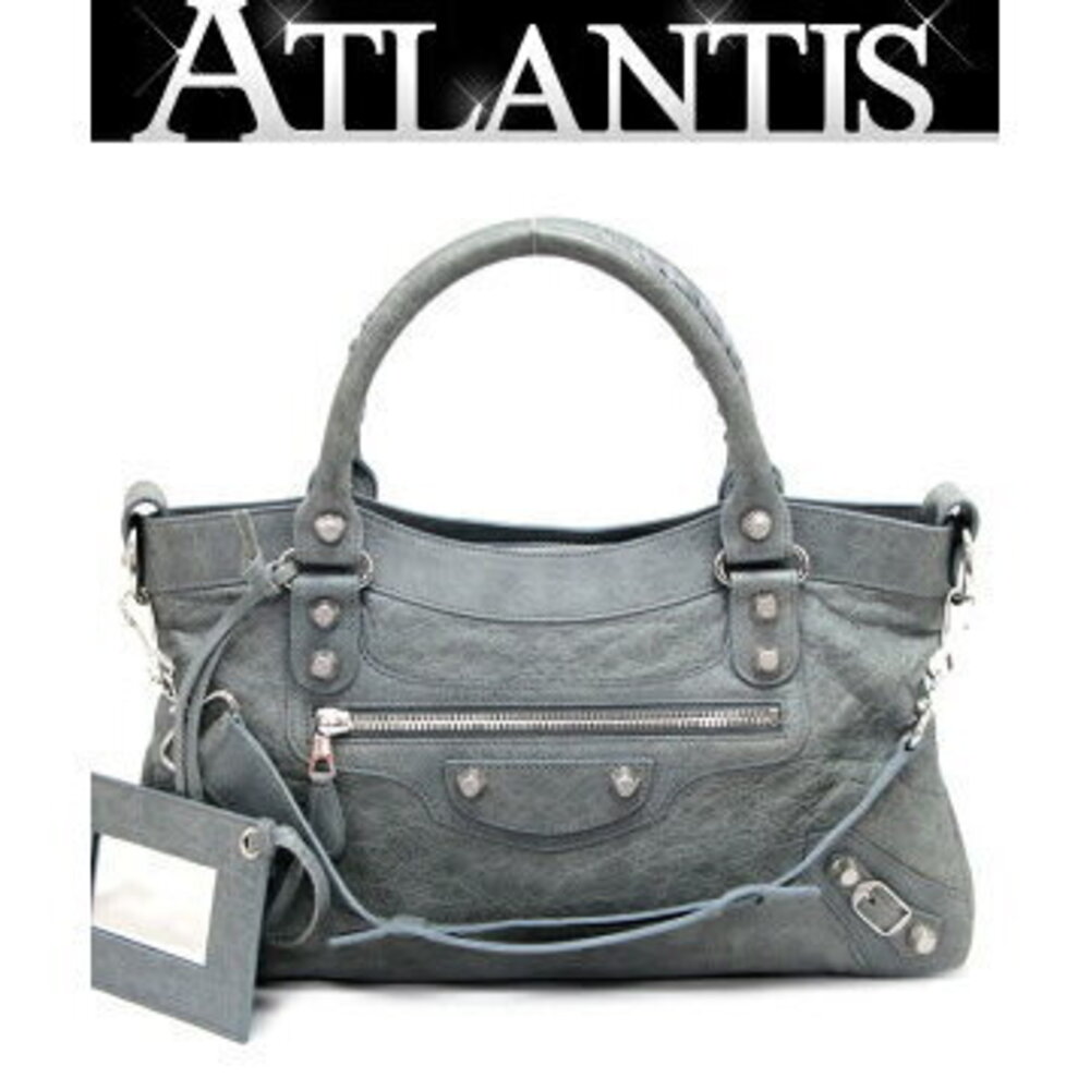 Balenciaga Giant First Bag Leather Gray